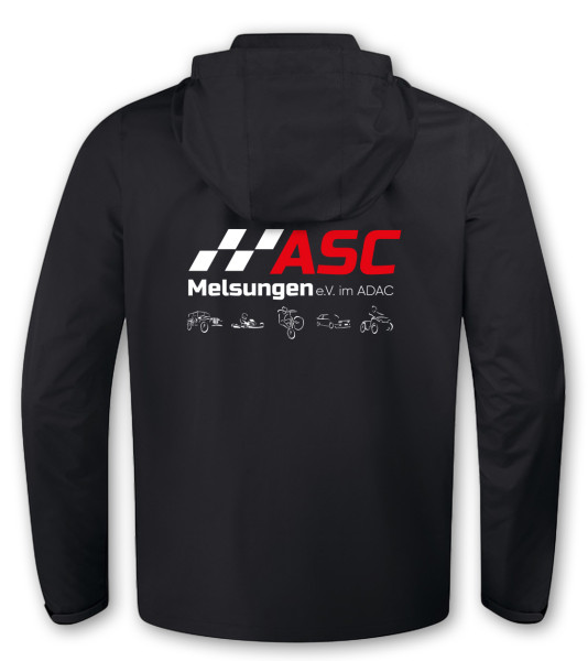 Schwarze Regenjacke ASC Melsungen e.V.